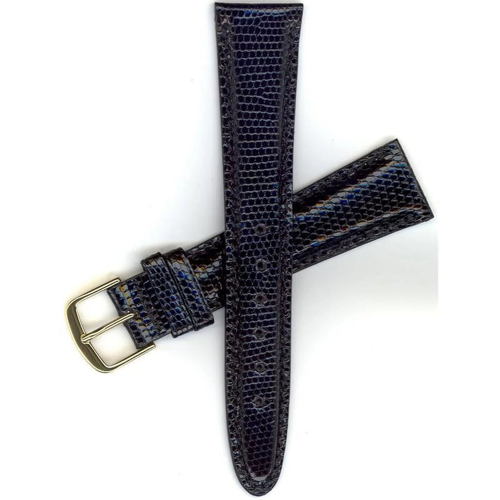 Stylish Seiko Watchband 20mm Black Genuine Padded Java Lizard MS9436 fits SDW664 part#54275