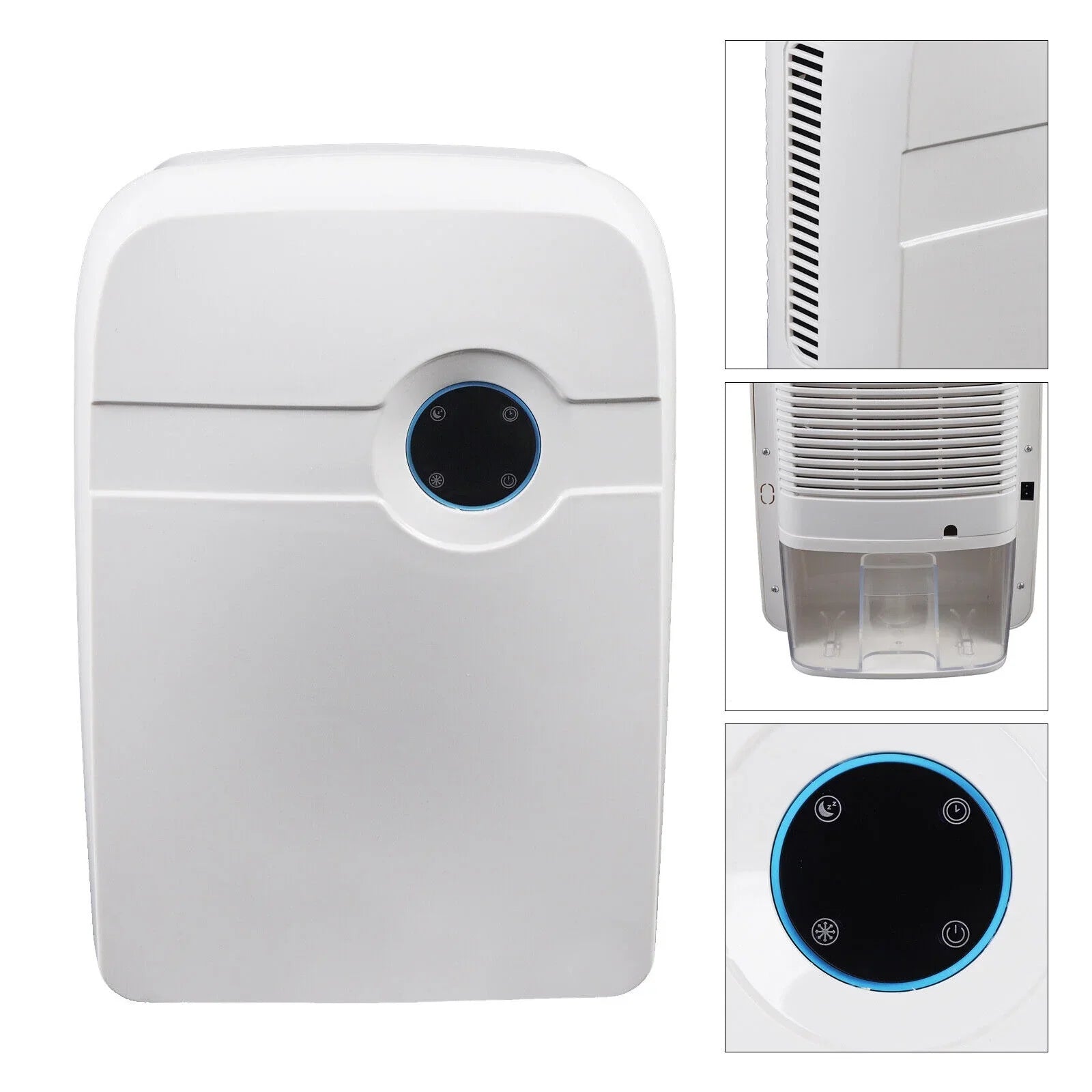 Stylish ZhdnBhnos Portable MIni Compact Dehumidifier Moisture Dryer w/ Drain Hose 2.5L Water Tank for Bedroom Caravan RV Garage