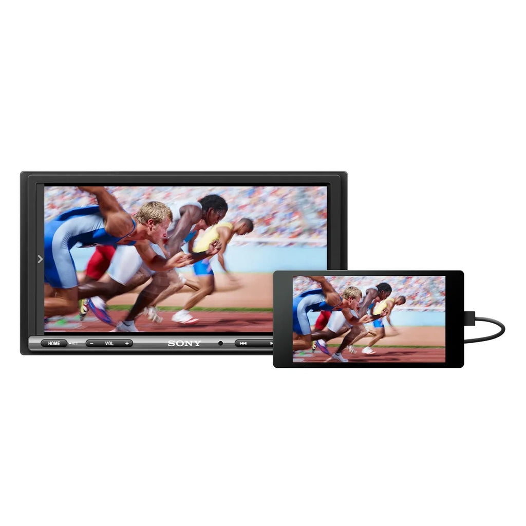 Sony Mobile XAV-AX3200 6.95" Bluetooth Media Receiver with Apple CarPlay and Android Auto
