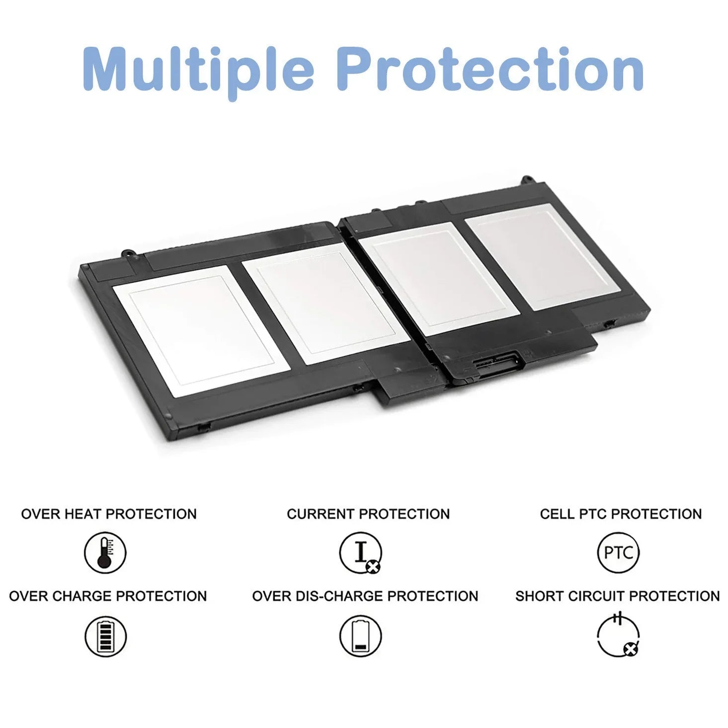 51WH Battery for E5250 E5450 E5550 3150 3160 3550 5550 5450 5250 Series Laptop Notebook G5M10 08V5GX 8V5GX WYJC2 0WYJC2 R9XM9 TXF9M VMKXM 5XFWC PF59Y 1KY05 451-BBLN 451-BBLL 451-BBLK - Exclusive Design