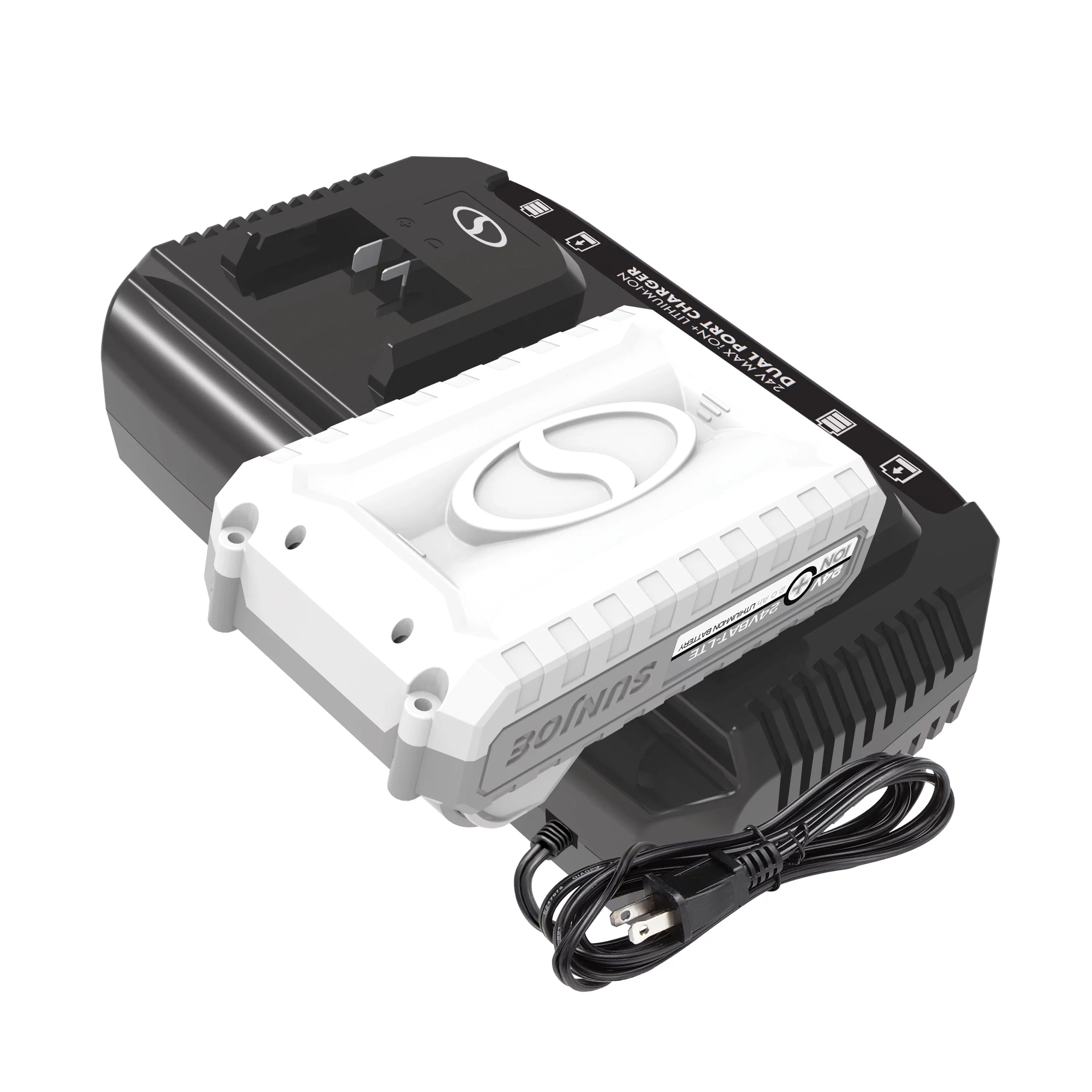 Stylish Snow Joe + Sun Joe Certified Authentic 24V Dual Port Quick Charge Docking Station