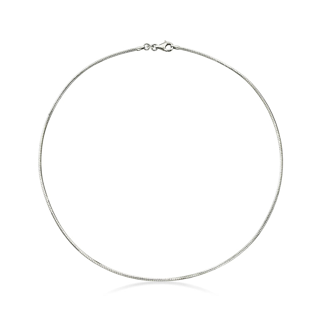 Ross-Simons Italian 1.5mm Sterling Silver Omega Necklace, Women's, Adult - Exclusive Design