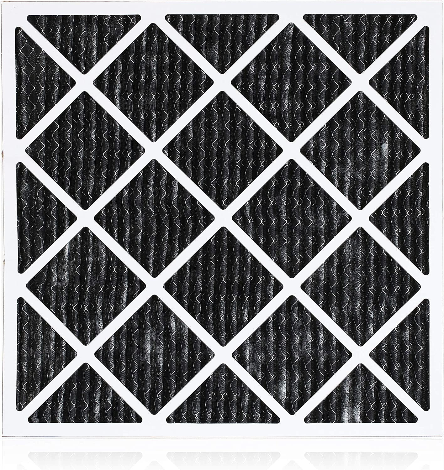 Filterbuy 20x23x1 MERV 8 Odor Eliminator Pleated HVAC AC Furnace Air Filters with Activated Carbon (5-Pack)