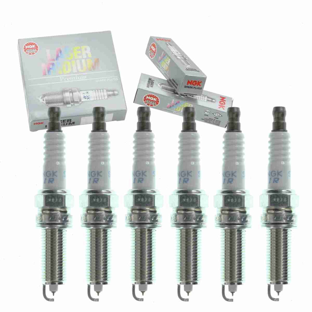 Stylish 6 pc NGK Laser Iridium Spark Plugs compatible with Hyundai Genesis Coupe 3.8L V6 2010-2016