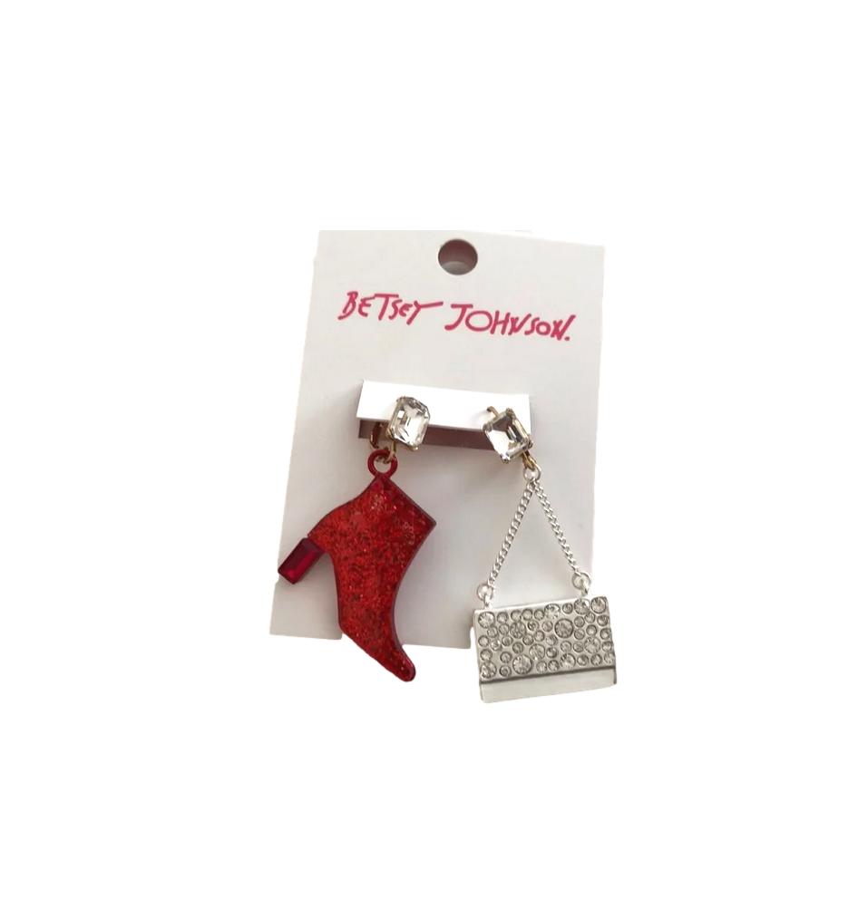 Betsey Johnson Going All Out Purse & Boot Earrings for Women - Exclusive Design