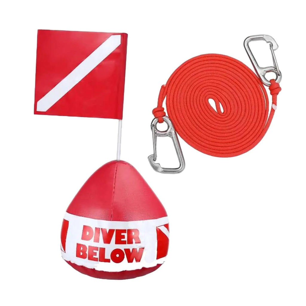 AMLESO Dive Flag Float Buoy Dive Flag High Visibility Float , Inflatable Floater for Surface ing, Underwater Exploration, Fishing
