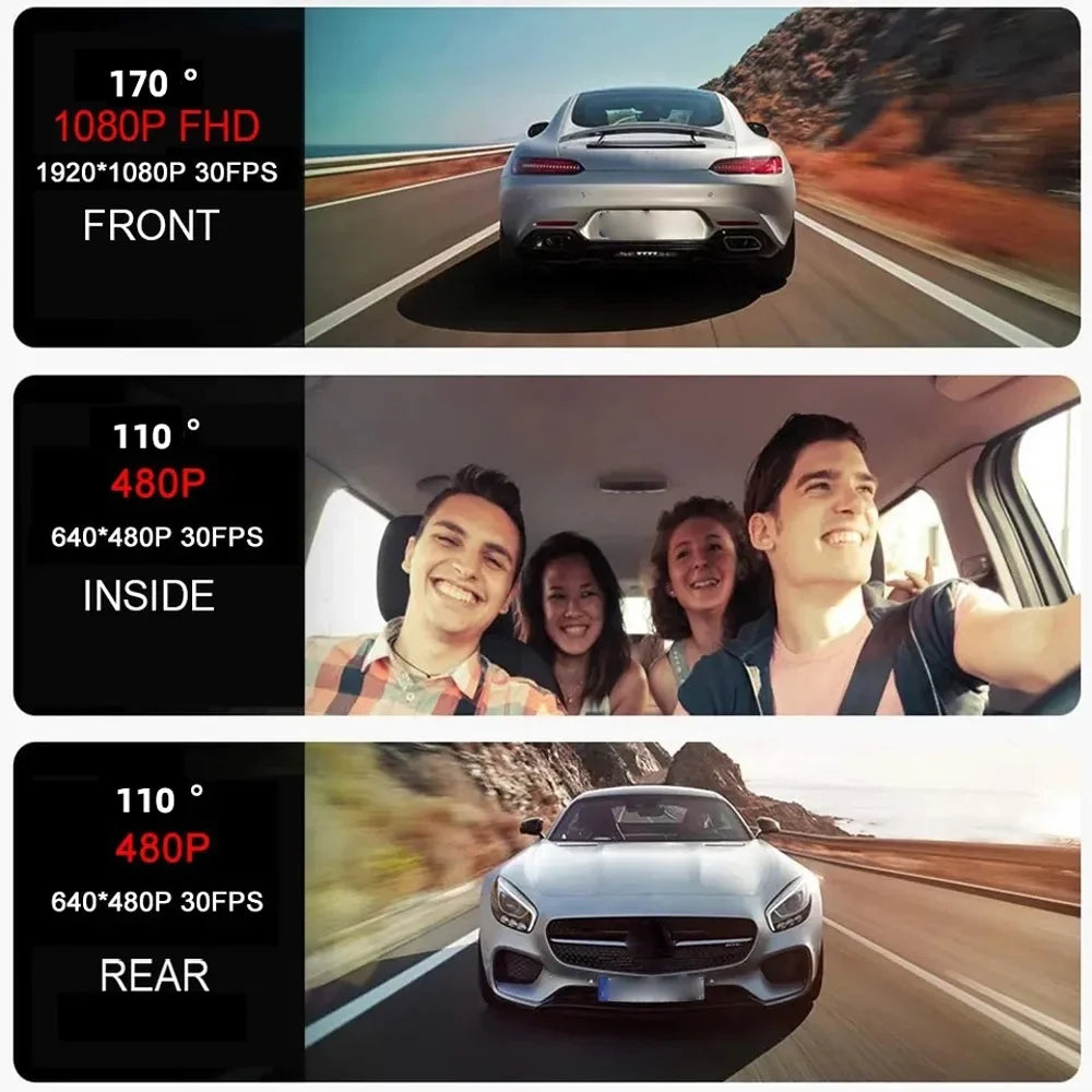 Stylish Dazzduo Auto 3 2 ty WENZI Recorder Camera 3 2 XIXIAN Recording , Car 3 2 QISUO Mirror 3 2 ERYUE Safety Camcorder Video Multi-Language Driving 2 in Clear Cam Rearview 3 Cameras Dash