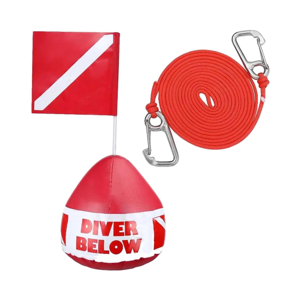AMLESO Dive Flag Float Buoy Dive Flag High Visibility Float , Inflatable Floater for Surface ing, Underwater Exploration, Fishing