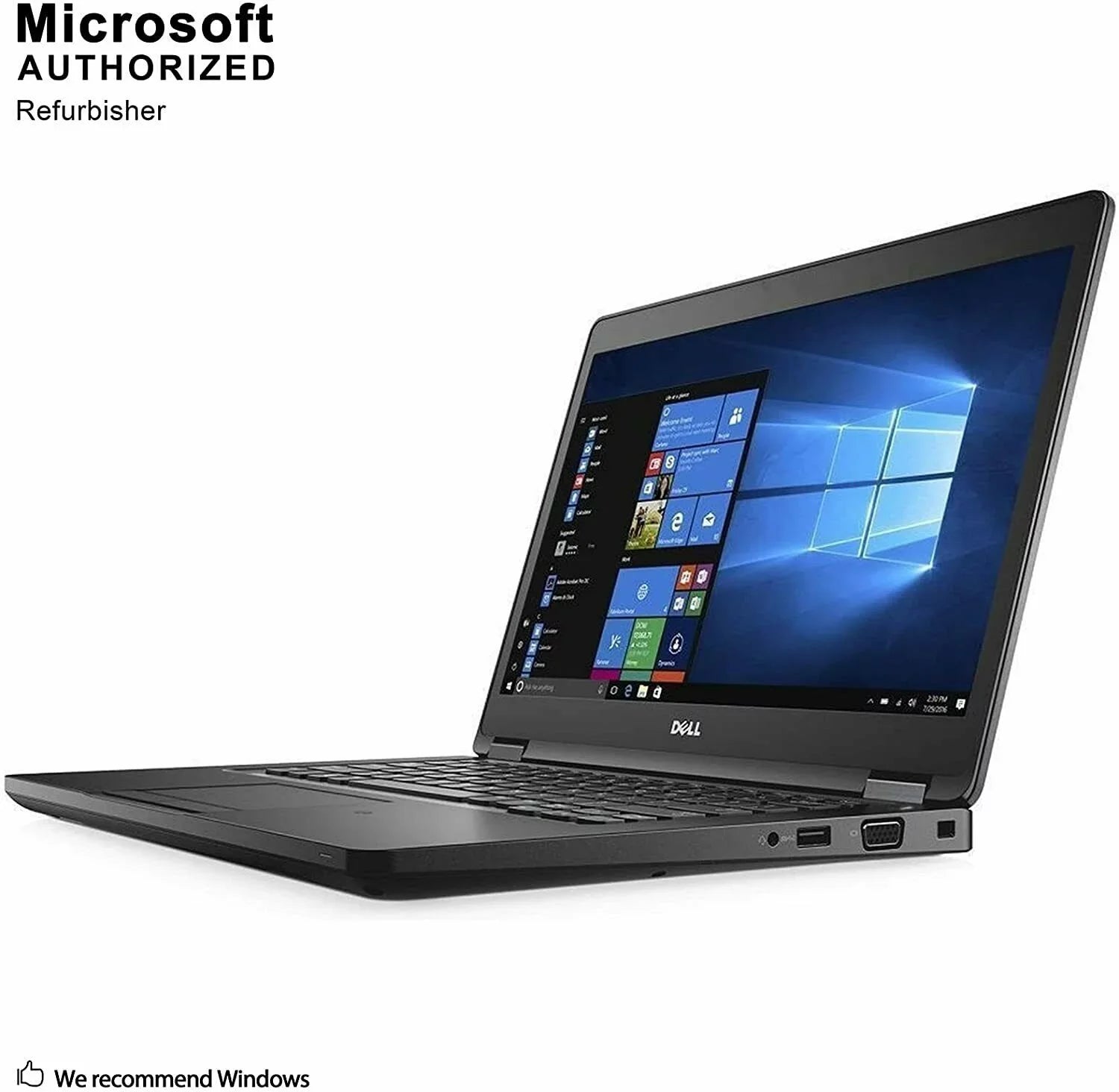 USED 5480 Business Laptop, 14.0'' HD (1366 x 768) Non-Touch, 6th Gen i5-6300U, 16GB RAM, 256GB SSD, HD 520 Graphics, Windows 10 Pro