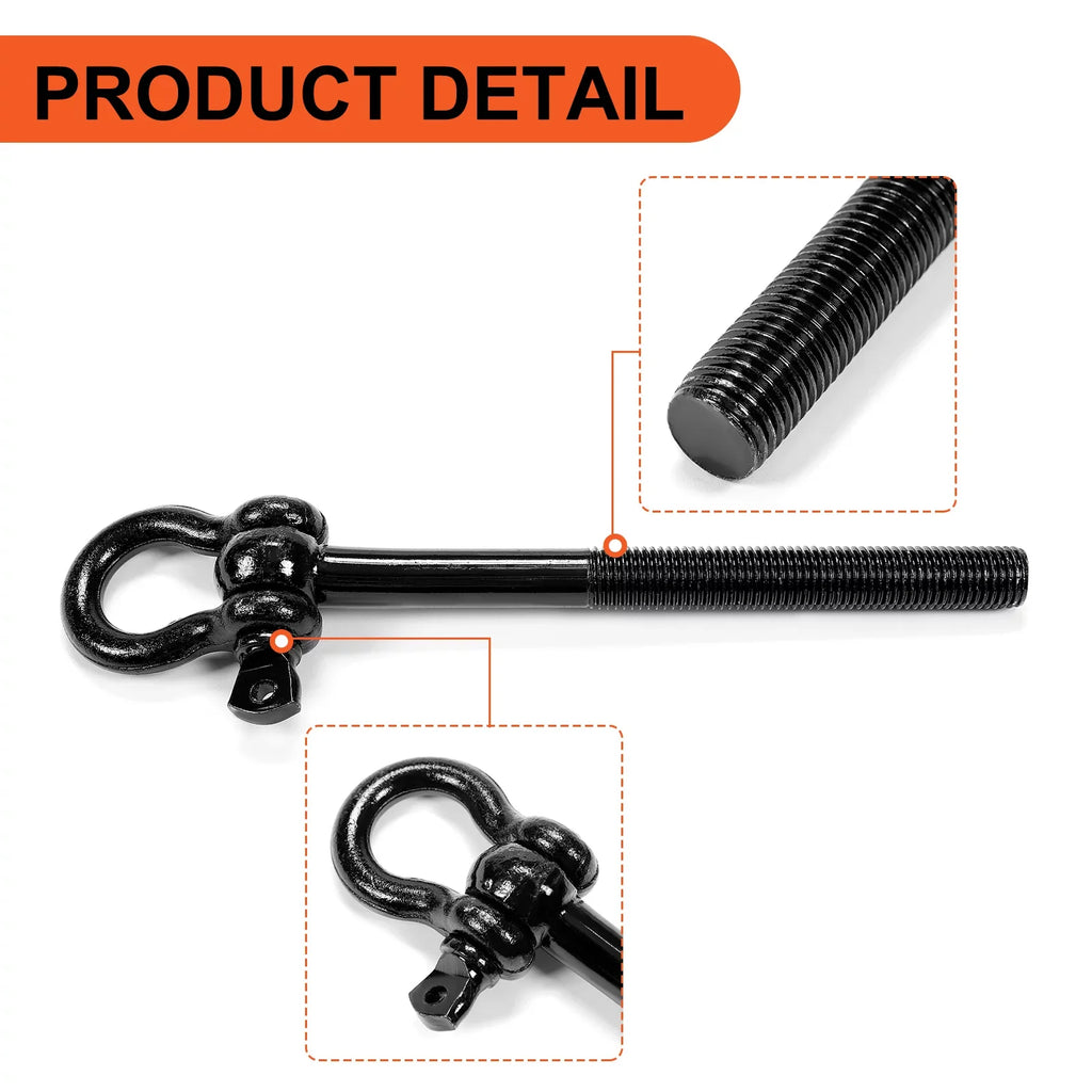 Kojem Steel Tow Hook Trailer Hitch Front Or Rear Trunk Hook for 2014-2023 Chevy Corvette C7 C8 GS Z06 ZR1 Replaces 15234068 Black
