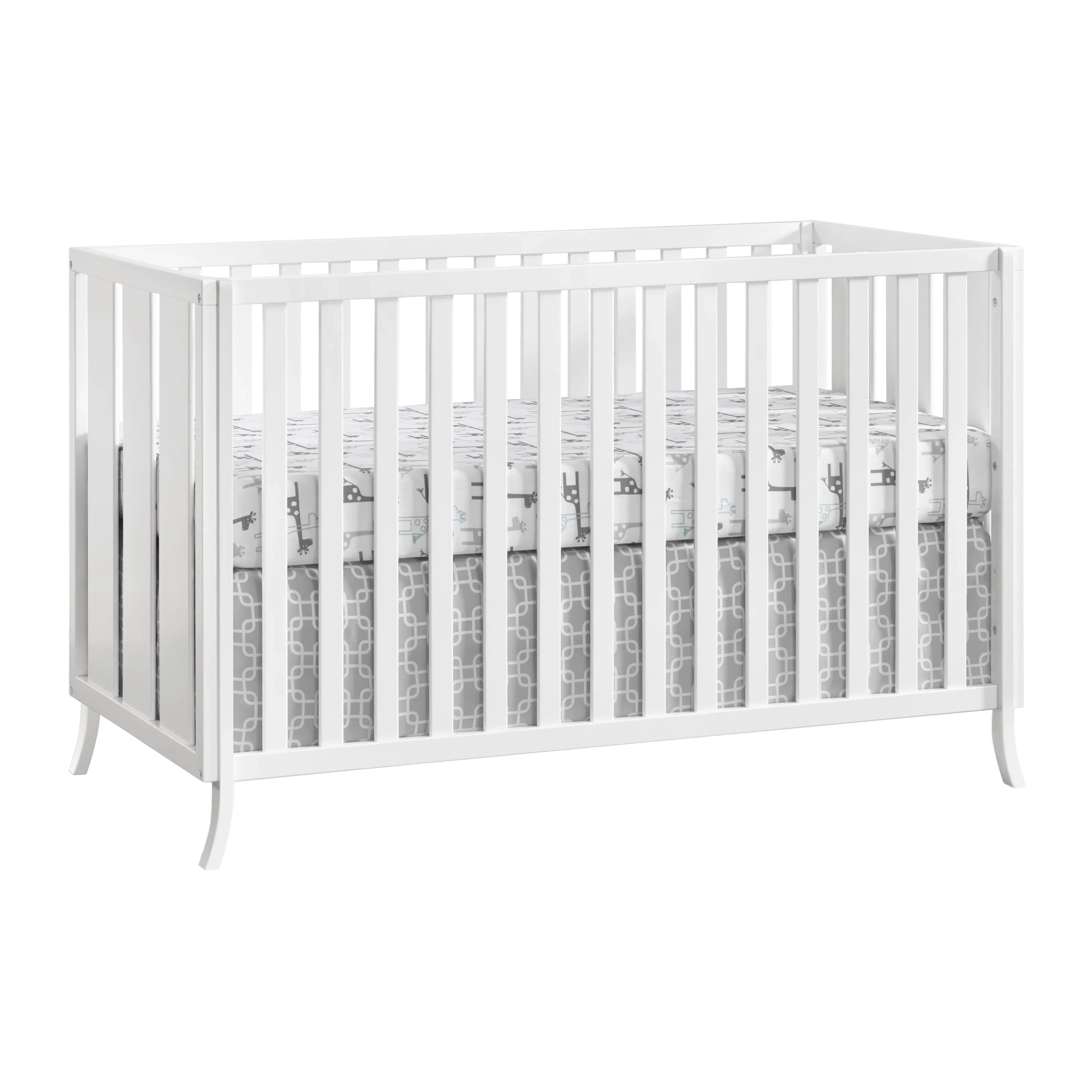 Oxford Baby Arlie 4 in 1 Convertible Island Crib White