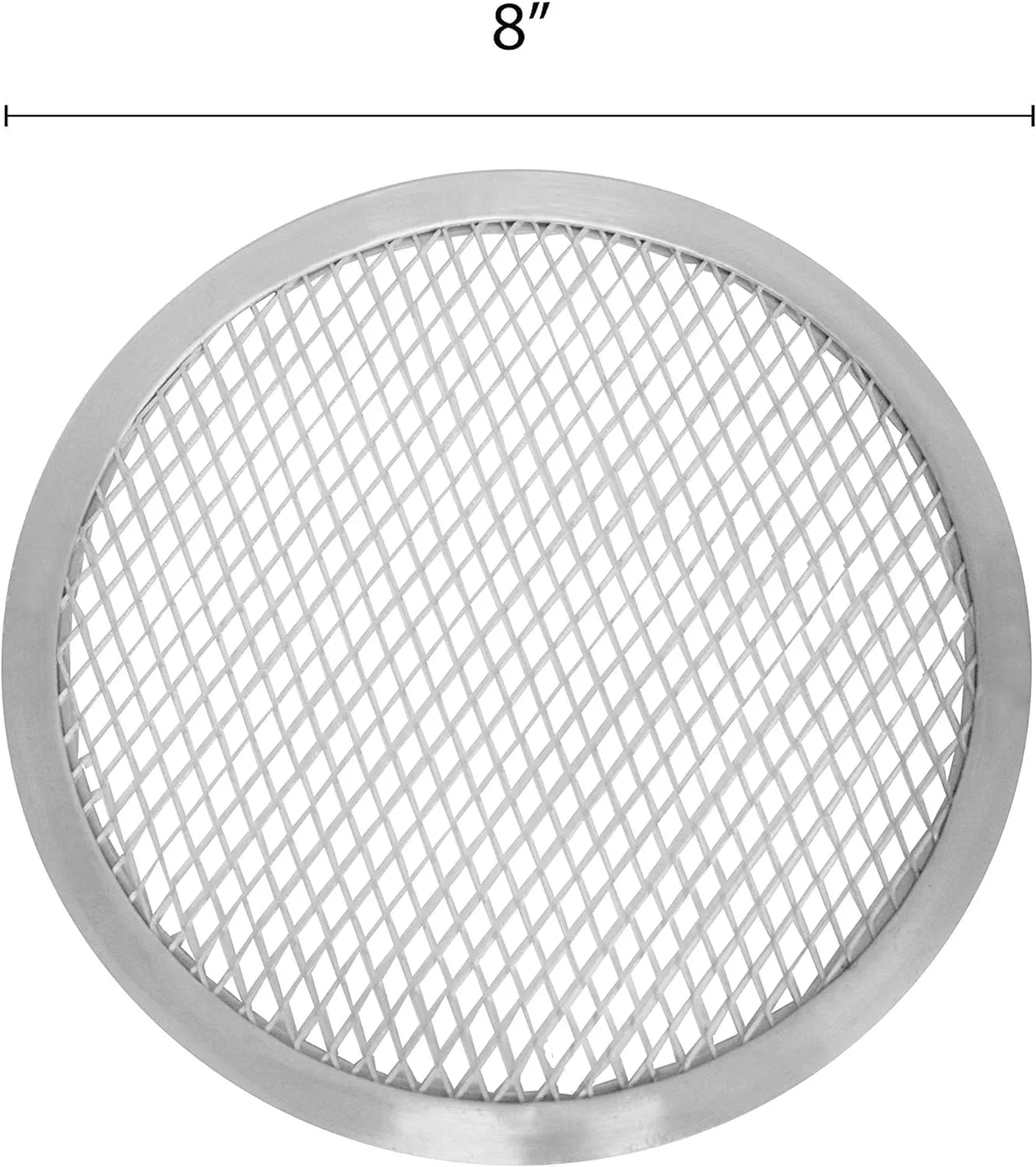 Stylish TrueCraftware- Set of 2 Aluminum 8â Pizza Baking Screen Seamless Rim- Bakeware Pizza Screen Round Pizza Pan Tray Round Baking Tray for Home Kitchen Pizzeria & Restaurants