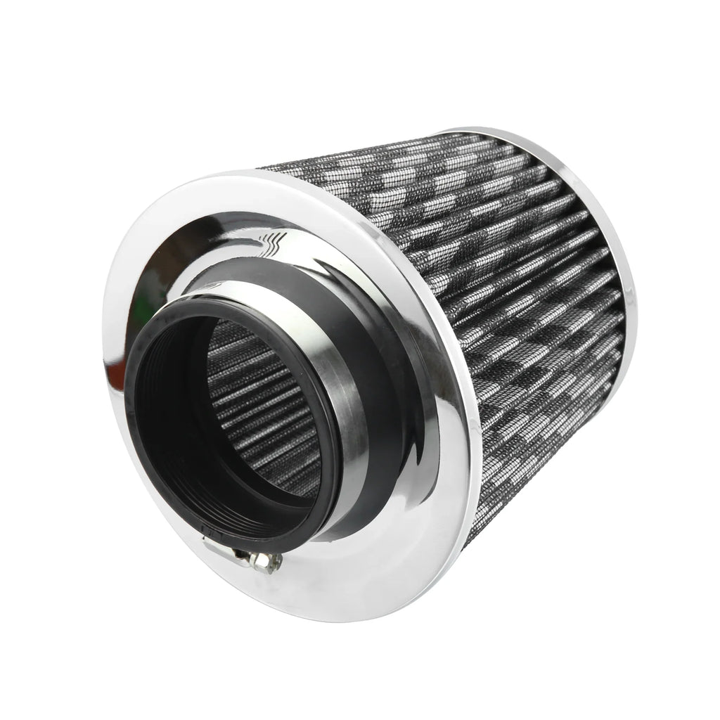 1pcs 2.5" 65mm Reducer Ring Inlet Cold Air Intake Cone Replacement Washable Clamp on Dry Air Filter Carbon Fiber Pattern - Exclusive Design