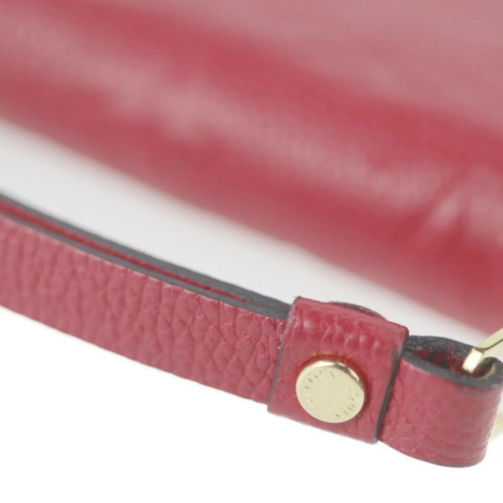 Pre-Owned LOUIS VUITTON Louis Vuitton Zippy Wallet Long M60737 Monogram Implant Cerise Zip Around Round Zipper (Good)