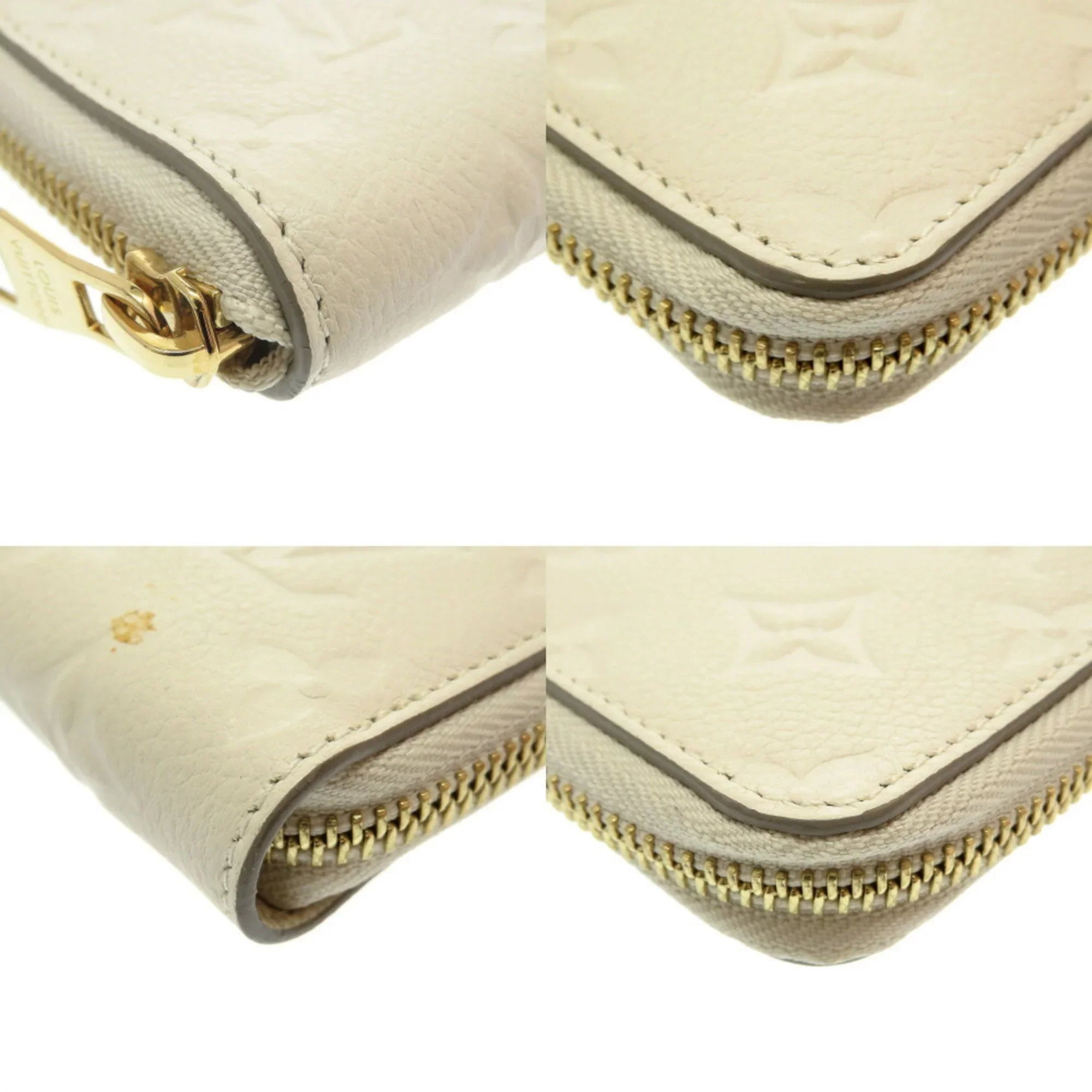 Pre-Owned Louis Vuitton Monogram Implant Portefeuille Secret M93432 Neige Bifold Wallet Round (Good) - Exclusive Design