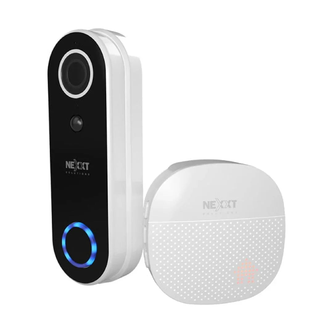 Nexxt - Smart Home Wifi Video Doorbell - White (NHC - D100) - Exclusive Design