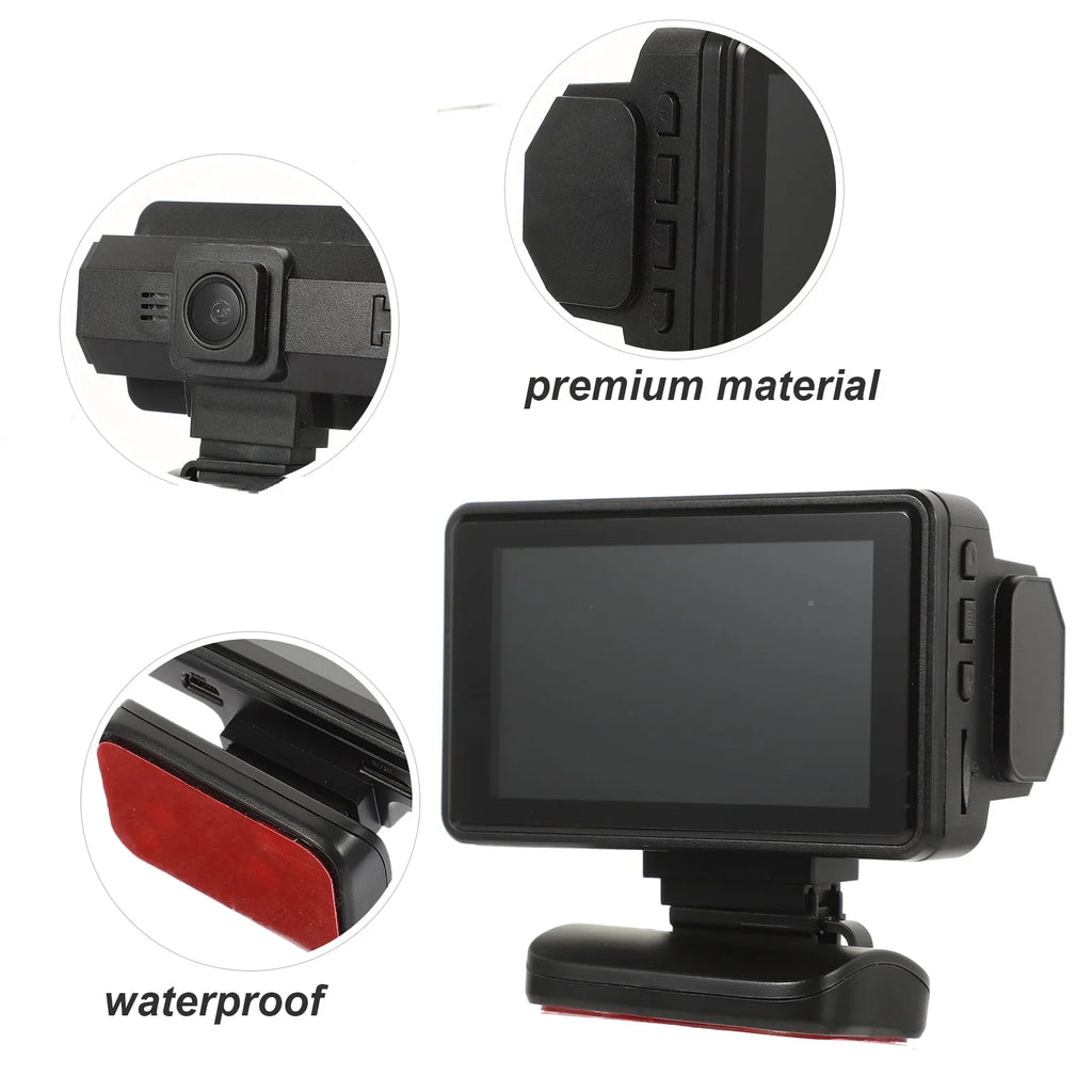 Stylish Cheefull 1080P Car Video Recorder Camera, Vehicles Recorder Driving Recorder Camera Dual Lens Car Reverse Camera